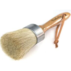 2 Inch Oval Brush | Natural Bristle Applicator | Use for Applying Cream, Paint, Waxing, and Stenciling | Lifetime Seller Guarantee