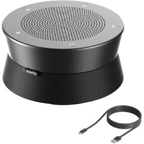 A11 Conference Speaker and Microphone, 4 Mics USB Speakerphone with AI Noise Cancelling, 13ft Audio Pickup, Plug and Play Computer Speaker with Mic for Work/Online Conferencing/Home Office