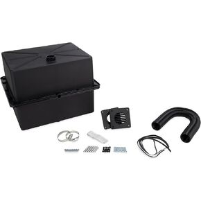 Camco Side-by-Side Double Battery Box | Features Vented Design to Expel Hazardous Gases & Holds (2) Group 24 Batteries | RV Accessories Include Battery Box, Hose, Louvered Vent Grill & More (55385)