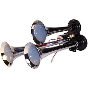 MPC Three Trumpet Compact Train Air Horn - Super Loud Horns EZ Fit for Trucks and Cars