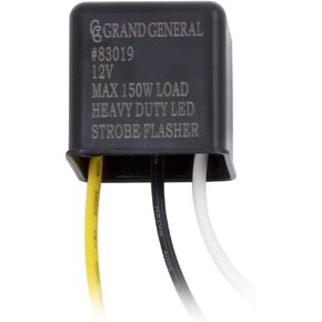 GG Grand General 83019 Flasher Converter Box (Strobe, 3 Pulse Flash, 3Wires, 12V/30A), 1 Pack