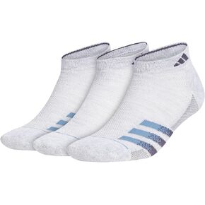 adidas Mens Superlite Stripe 3 (3-pair) Low Cut Sock, Heather Dark Grey/Black/Night Grey, X-Large US