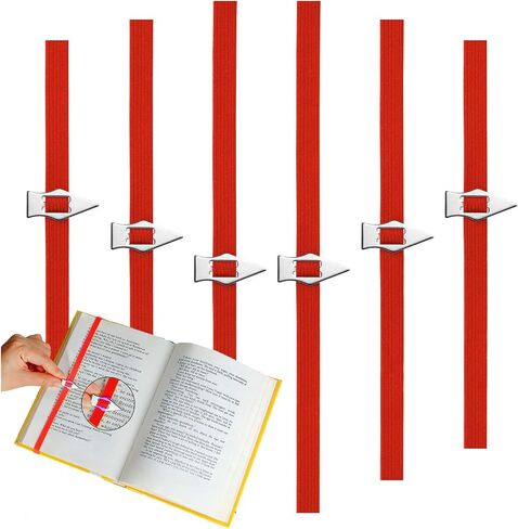 إشارة مرجعية مرنة، 6 عبوات من علامات الكتاب مع مؤشر مثالي لقراءة الكتب - وضع علامة على المكان الأخير، إشارات مرجعية مخططة لقراءة النساء والرجال والأطفال ومحبي الكتب (أحمر) in Kuwait