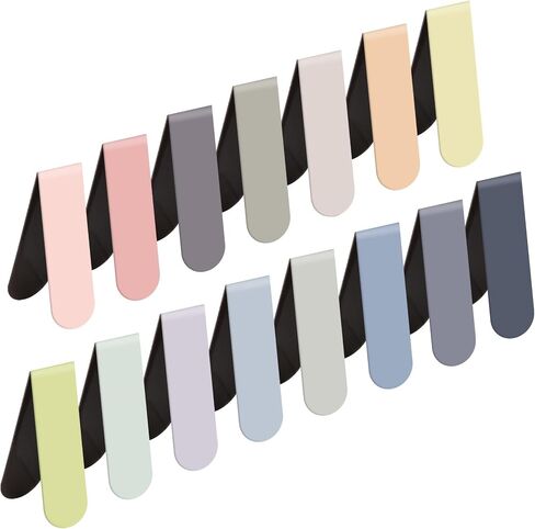 Magnetic Bookmarks, 15PCS Bookmark, Cute Bookmarks, Magnet Bookmark Clips, Bookmarks for Women Men Kids, Bookmarks Bulk, Teacher Bookmark, Solid Colorful Bookmarks(Light Color) in Kuwait