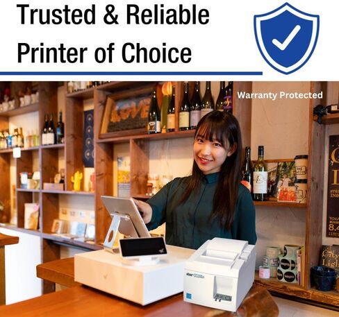 طابعة الإيصالات الحرارية بتقنية البلوتوث من Star Micronics TSP143IIIBi لأنظمة iOS وAndroid وWindows مع قاطع تلقائي ومصدر طاقة داخلي - رمادي in Kuwait