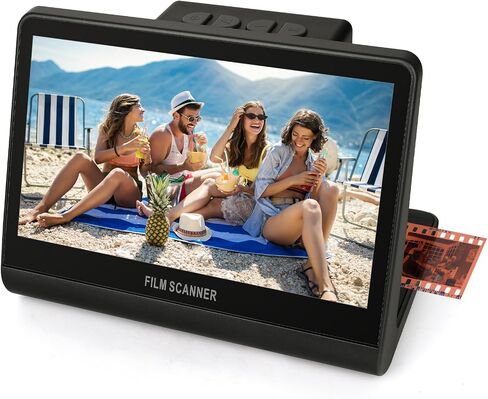 48 MP Film & Slide Scanner with 7 Inch LCD Screen, All-in-One Digital Film Scanner Built-in 16GB Memory Converts B&W/135/110/126 KPK Negative and Super 8/Monochrome Slides into JPEG Photos in Saudi Arabia