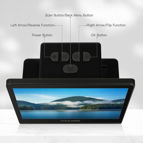48 MP Film & Slide Scanner with 7 Inch LCD Screen, All-in-One Digital Film Scanner Built-in 16GB Memory Converts B&W/135/110/126 KPK Negative and Super 8/Monochrome Slides into JPEG Photos in Saudi Arabia