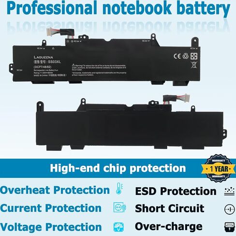LAQUEENA BG06XL Laptop Replacement Battery for HP EliteBook 1040 G3 Series BG06XL BG06045XL 804175-181 804175-1B1 804175-1C1 805096-001 805096-005 HSTNN-IB6Z 11.4V 45WH/3780MAH 6-Cell in Saudi Arabia
