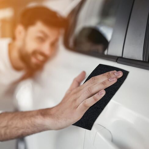 مزيل وتقشير طلاء السيارات من قماش نانو سباركل - إصلاح الخدوش بسهولة وترميم اللمعان لجميع السيارات - 10-20 استخدامًا لكل قطعة قماش - لا يتطلب ماء - آمن وعالمي - ترقية 2024 in Kuwait