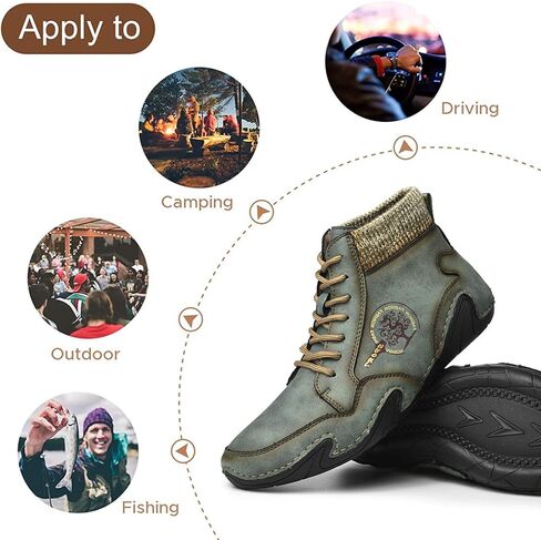 حذاء رجالي بدون كعب من الجلد كاجوال كاجوال مصنوع يدويًا من جلد أكسفورد مريح بدون كعب للمشي والعمل والعمل والمكتب مضاد للانزلاق في الهواء الطلق والصيف والقيادة والقارب ومقدمة مستديرة سهل الارتداء على الحذاء بمقاس واسع in Kuwait