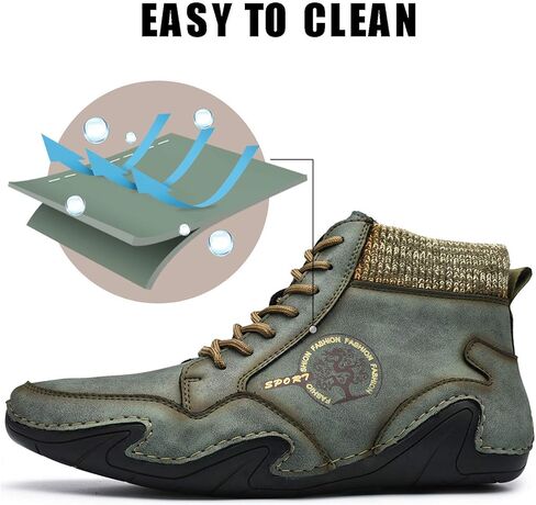 حذاء رجالي بدون كعب من الجلد كاجوال كاجوال مصنوع يدويًا من جلد أكسفورد مريح بدون كعب للمشي والعمل والعمل والمكتب مضاد للانزلاق في الهواء الطلق والصيف والقيادة والقارب ومقدمة مستديرة سهل الارتداء على الحذاء بمقاس واسع in Kuwait