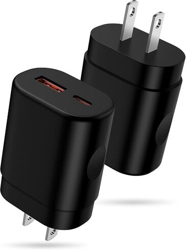 25W Super Fast Charger Type C Dual Port Samsung Fast Charging Block for Galaxy Z Flip 5/A14 5G/A54/A13/A23/S23/S23 Ultra/Z Fold 5/M34/A24/S21 FE,PD 3.0 USB C Cube Box Plug Adapter for iPhone 15 14 13 in Kuwait