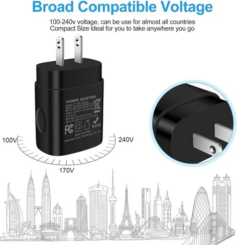 25W Super Fast Charger Type C Dual Port Samsung Fast Charging Block for Galaxy Z Flip 5/A14 5G/A54/A13/A23/S23/S23 Ultra/Z Fold 5/M34/A24/S21 FE,PD 3.0 USB C Cube Box Plug Adapter for iPhone 15 14 13 in Kuwait