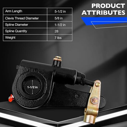 TR801073 Automatic Slack Adjuster - 4PCS Auto Slack Adjuster with 1-1/2"x28 Spline 5-1/2" Lever - Slack Adjuster Replaces Meritor R801073, R803110 in Saudi Arabia