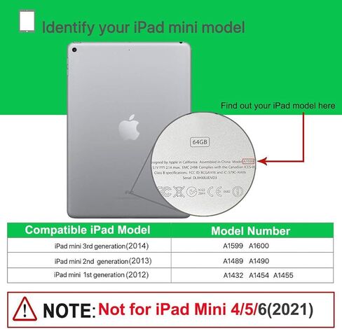 حافظة SUPLIK iPad Mini 1/2/3 للأطفال، واقي شاشة مدمج، غطاء واقٍ متين مقاوم للصدمات مع حامل بمقبض لجهاز Apple iPad Mini 1st/2nd/3rd الجيل 7.9 بوصة، أزرق in Kuwait