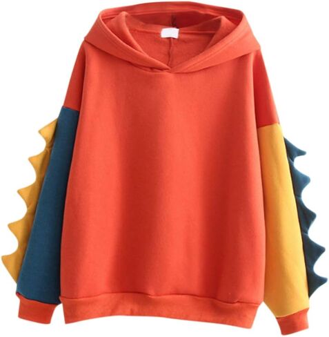 CRB Fashion Womens Kawaii Teens For Teenagers Cartoon Cotton Fleece Hoodie Top Shirt Sweatshirt in Kuwait