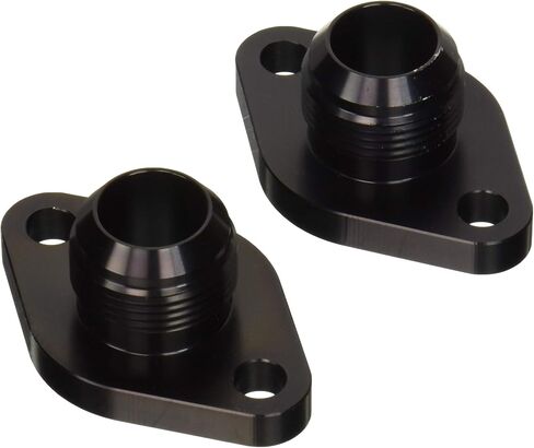 Meziere WP8016ANANS Black 16AN Water Pump Port Adapter for Big Block Chevy - Pack of 2 in Saudi Arabia