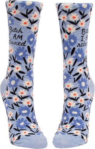 Blue Q Socks, Women's Crew, F--k This Shit blue Women's Shoe Size 5-10 in Kuwait