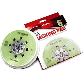Maxshine 6" Hook & Loop Dual Action Backing Plate Pro Series – For Polishers, 5/16" Thread, Up to 12000 OPM, 8 Vented Holes - Sanding, Finishing, Polishing, Buffing - Detailing Accessories & Supplies