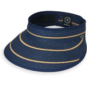 Wallaroo Hat Company – Women’s Savannah Sun Visor – Wide Brim, Packable Design and Adjustable Sizing for Medium Crown Sizes – Versatile Style for Beach, Sports and Casual Summer Looks (Camel/Black) in Kuwait