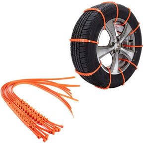 Car Tire Chains - MASO 20Pcs Anti-Skid Snow Chains for Tyres Portable Easy to Mount Emergency Traction Car Snow Tyre Chains Universal for Tyres Width 145-295mm