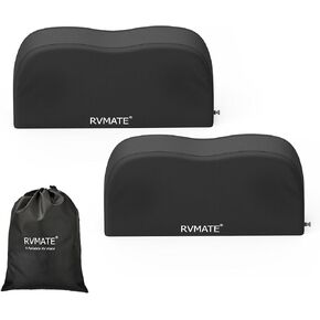 RVMATE RV Tire Covers, Dual Axle Wheel Cover (2 Pack) Fits 27"-30" Diameter Tires, Waterproof Anti-UV 420D Oxford Black Dual Tire Covers RV Accessories for RV/Truck/Trailer