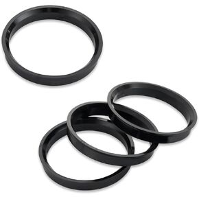 4 PCS Car Hub Center Ring, 73.1mm-60.1mm Hub Reducing Ring Shaft Shock Absorbing Collar Adapter Ring, Modification Replacement Accessories, Compatible with Most Toyota Cars (Black)