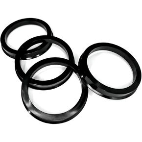 4 PCS Car Wheel Hub Centric Rings, 73.1-60.1mm Hubrings Hub Reducing Ring Hubcentric Rings, Automotive Accessories Wheel Hub Center Shaft Shock Absorbing Collar Adapter Ring for Most Cars (Black)