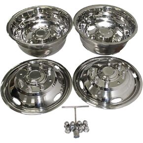 XIUHUA 17 Inch Stainless Steel Wheel Simulators for 2005-2020 Ford F350 Dually Wheel