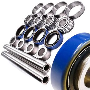 HD Switch -2 Kits- OEM Upgrade Front Wheel Bearing & Axle Rebuild Kit for Scag 43583 482621 482622 43584 - Hard 304 Stainless Steel Axle Sleeves & Upgraded Spring-Loaded Seals