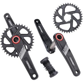 MEROCA Mountain Bike Crank 170mm Cranksets Hollow one-Piece Crankset CNC GXP Direct Mount Crankset 36/38T Suitable for 9/10/11/12 Speed