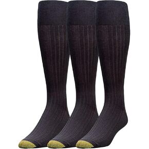 GOLDTOE Men's Canterbury Over The Calf Socks 3 Pack