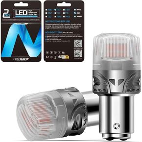 NOVSIGHT 1157 LED Bulbs Red, Extremely Bright 7528 BAY15D 2357 Brake Light Bulbs Error Free 2057 2397 LED Bulbs for Tail Stop Brake Turn Signal Lights, Pack of 2