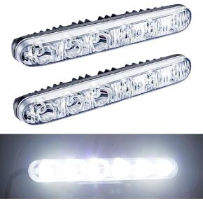 Auto 2PCS Fit 6 LED High Power LED Daytime Running Lights Driving Lamp Universal Fit LED Car Fog Light