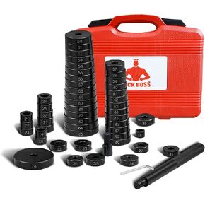 Jack Boss 52-in-1 Custom Bushing Driver Tool Set and Transmission Wheel Axle Bearing Race Seal Installer Remover, Bush Removal Puller Bearing Press Tool Kit