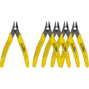 Flush Cutters, 5 Pack, 5 Inch Micro Flush Cut Pliers with Spring, Side Cut Nippers, Mini Wire Cutters Model Nippers Flush Cutters for Jewelry Making, Plastic Models, Zip Ties, Electronics…