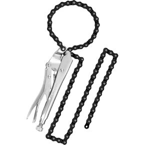 MAXPOWER Locking Chain Clamp, 9-Inch Locking Chain Pliers with 47.2" Chain, 14.2" Diameter, Quick Release Trigger