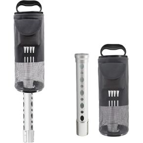 Shag Bag for Golf Balls Golf Ball Retriever, Durable Aluminum Shag Tube Golf Ball Shagger, Detachable Collector and Portable Pocket Storage Picker (Holds 70 Balls)