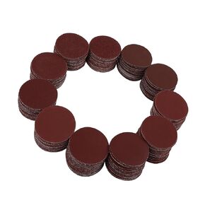 Motoforti Universal Sanding Discs, Aluminum Oxide Abrasive, Reddish Brown, 220 Pcs