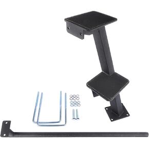 Dual Step Bass Boat Trailer Steps Universal Fit with Handle & Mounting Hardware