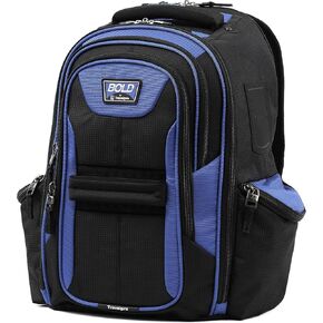 Travelpro Bold Lightweight Rugged Backpack, Fits up to 15.6 inch laptop and tablet sleeve, Blue/Black