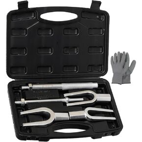 5-Piece Ball Joint Separator Set, Pickle Fork Tool Set, Tie Rod Removal Tool Set, 1-1/8", 15/16", 11/16", for Cars and Light Vans, with Suitcase