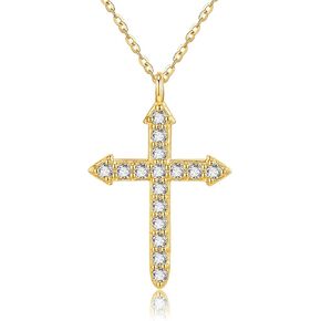 ELFRONT 14K الذهب Guardian Angel قلادة 14K الصلبة الذهب الأصفر مويسانيتي أجنحة الملاك قلادة قلادة الذهب الملاك مجوهرات للنساء الفتيات
