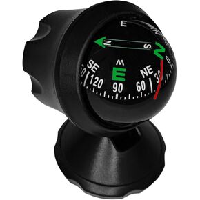 Compass for Car, Mini Car Dashboard Compass with Bottom Stick, Adjustable Navigation Hiking Direction Pointing Guide Ball, Universal Dashboard Dash Stand Compass for Most Boat Car Truck