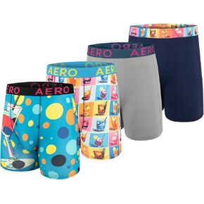 AEROPOSTALE Mens Boxer Briefs 4 Pack Poly Spandex Performance Boxer Briefs Underwear