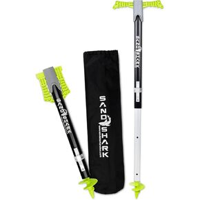 SandShark Supersport 2.0 Boat Anchor - Shallow Water Anchor Pole - Great Jet Ski Anchor, PWC Anchor, Pontoon Boat Accessories for Beach and Sandbar - Adjusts 29"-48" w/Case
