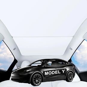 2024 New Version Sunshade Roof for Tesla Model Y,Magnetic Foldable Roof Sunshade Accessories[Heat-Insulated, UV-Proof, no-Sagging] 3-Gen Heat,3-Gen Glass Roof Sun Shade for Tesla Model Y 2020-2024 in Kuwait