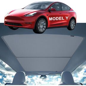 2024 Upgraded Glass Roof Sunshade for Tesla Model Y,Insulated Roof Sunshade for Tesla Model Y Against UV Rays,Tesla Model Y Magnetic Roof Sunshade[Foldable] Tesla Modley 2020-2024 Accessories in Kuwait