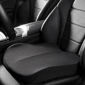 Adult Car Booster Seat Cushion, Soft Memory Foam Car Seat Cushions for Short People Driving, Portable Driver Seat Cushion to Raise Height 3 inches for Car Truck Home Office Chair, Black in Saudi Arabia