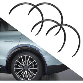 4PCS Car Mudguard Edge Trim,Stylish Carbon Fiber Wheel Well Trim Protects Car Body,Universal Anti-Scratch Edge Guard Trim Automotive Exterior Accessories for Most Vehicles